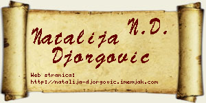 Natalija Đorgović vizit kartica